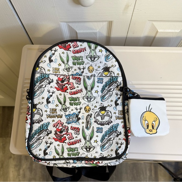 Warner Bros. Other - Warner‎ Bros. Looney Tunes Black Backpack with Coin Pouch